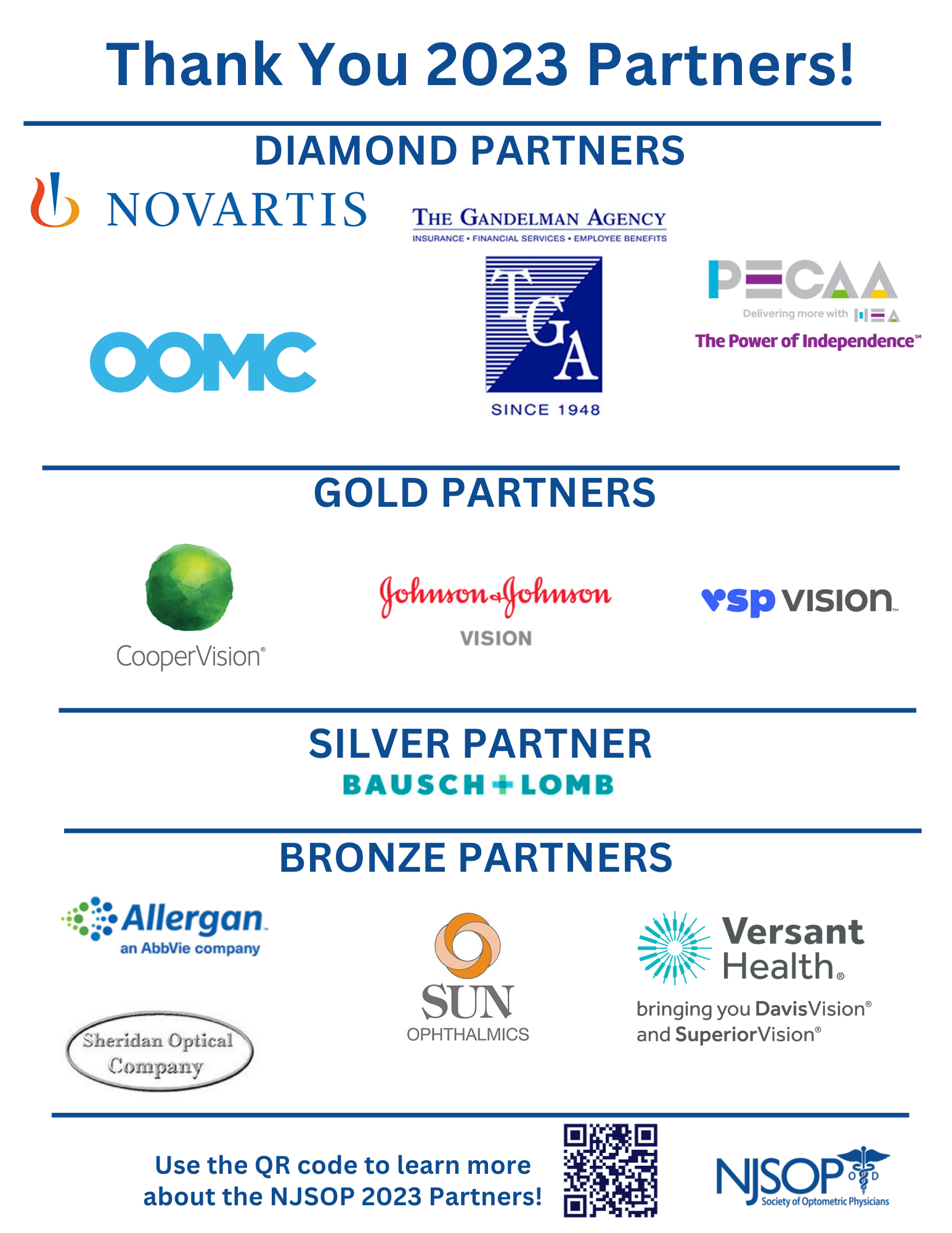Thank you 2023 NJSOP Partners
